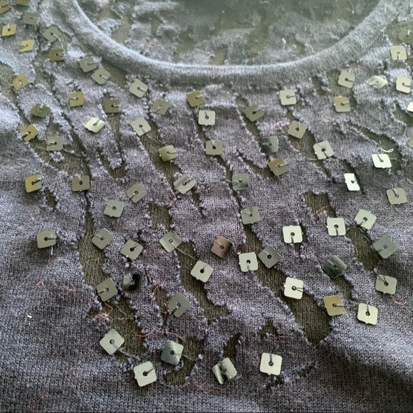 🌸New🌸VS Moda International Sequin Navy Sweater M - Picture 5 of 10